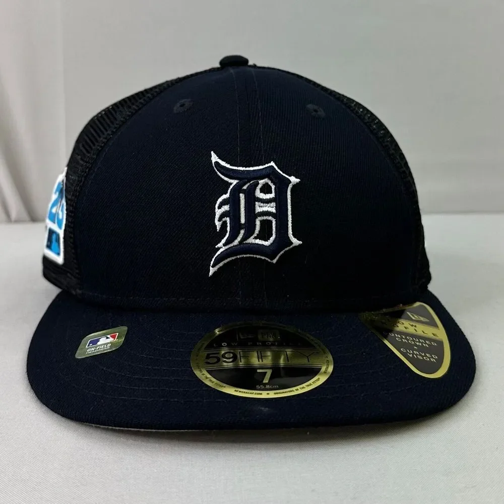 Detroit Tigers DET MLB Authentic New‎ Era 59FIFTY Fitted Blue Cap Hat Sz 7